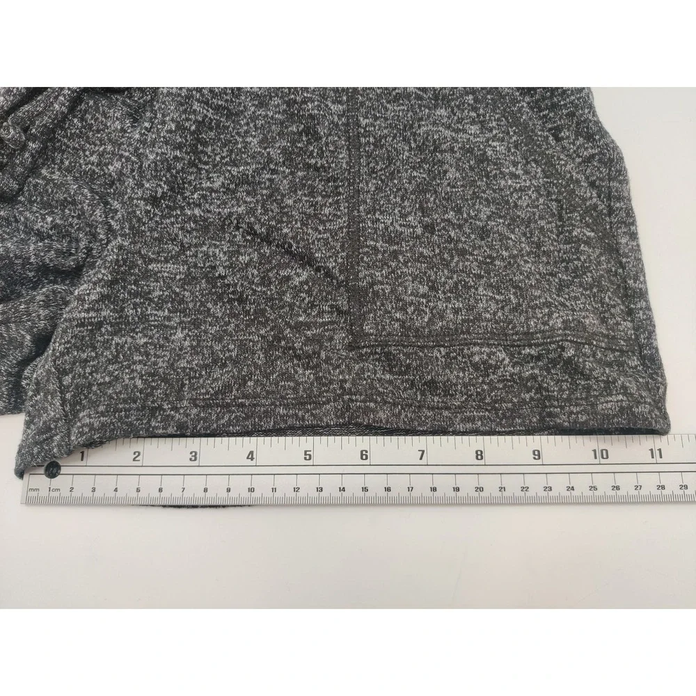 So Lounge Life‎ Shorts Womens Small Black Marl Scrunched Waist Cozy Dorm Pockets